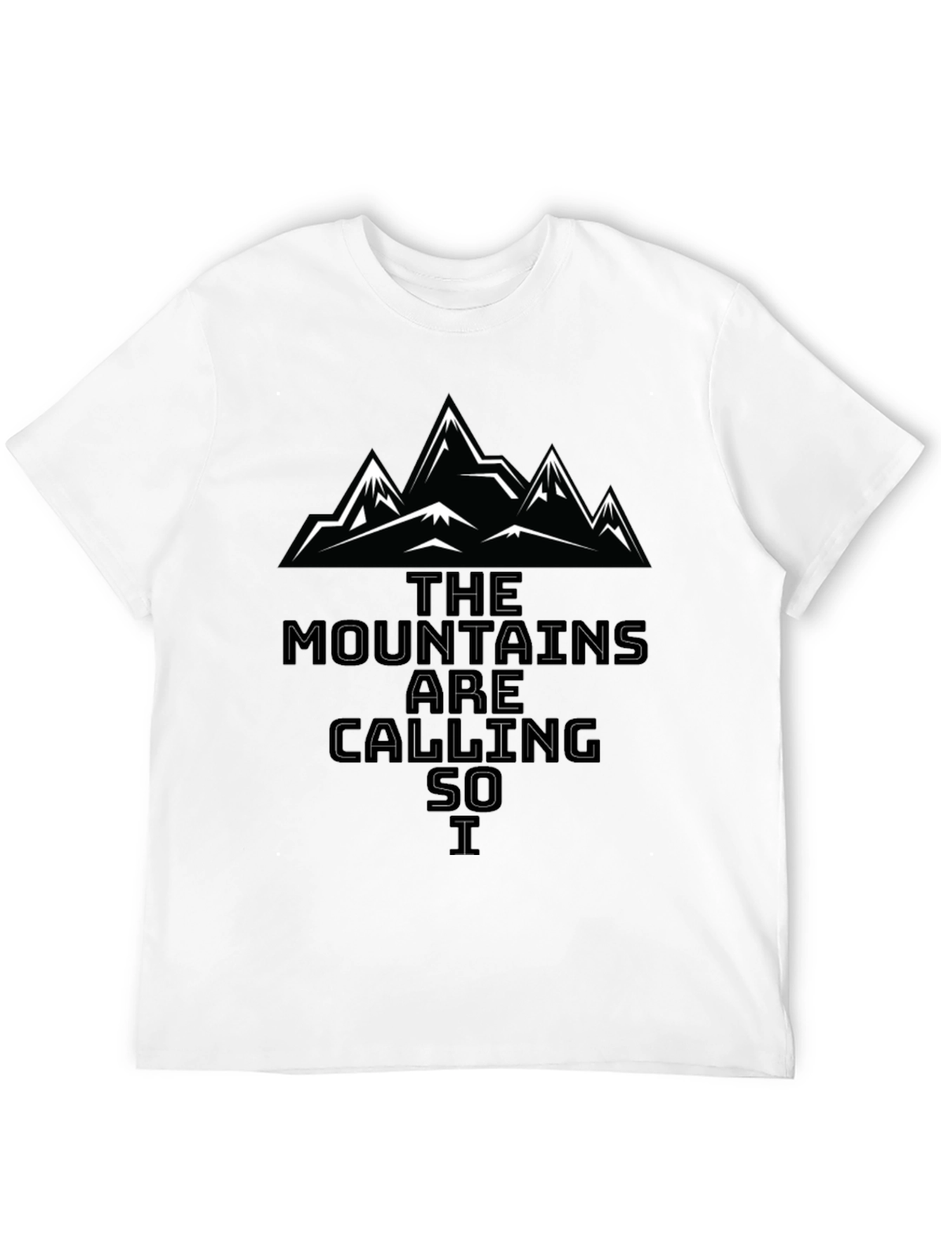Mountains are Calling Graphic Tee - Black
