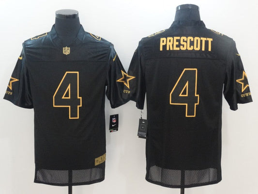 Men's Dallas Cowboys #4 Dak Prescott Black Alternate Game Jerseys