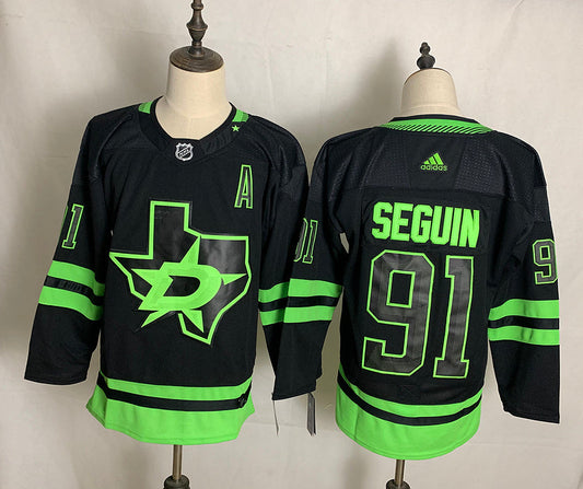 Men's Dallas Stars Tyler Seguin #91 Black Alternate Primegreen Authentic Pro Player Jerseys