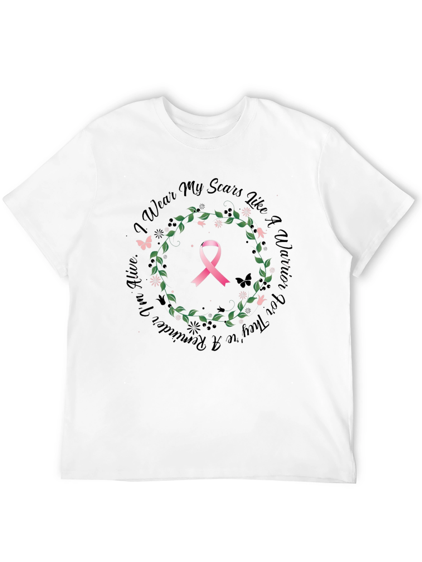 Breast Cancer Awareness T-Shirt - Warrior Scars