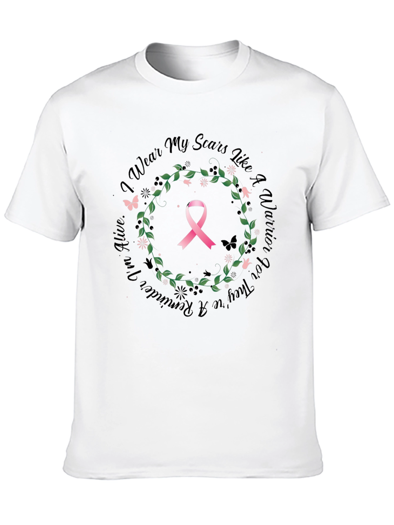 Breast Cancer Awareness T-Shirt - Warrior Scars