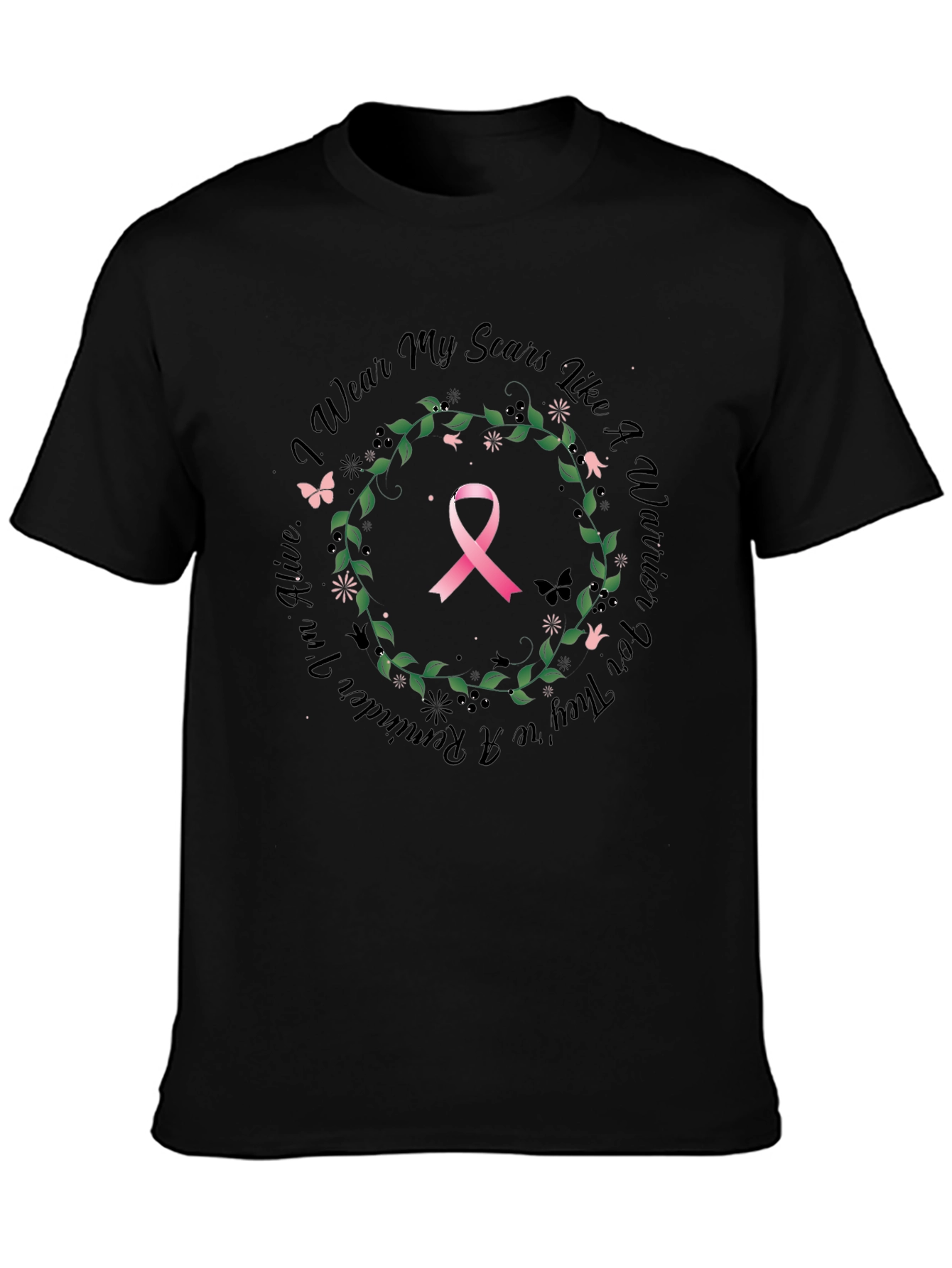 Breast Cancer Awareness T-Shirt - Warrior Scars