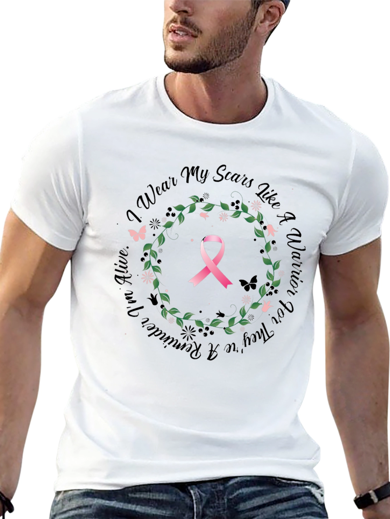 Breast Cancer Awareness T-Shirt - Warrior Scars