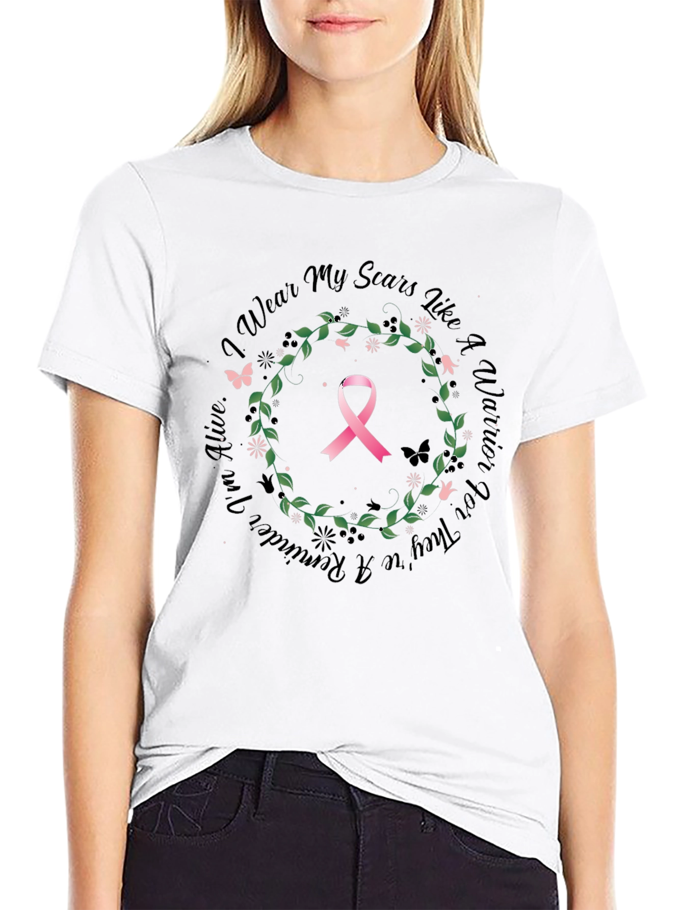 Breast Cancer Awareness T-Shirt - Warrior Scars