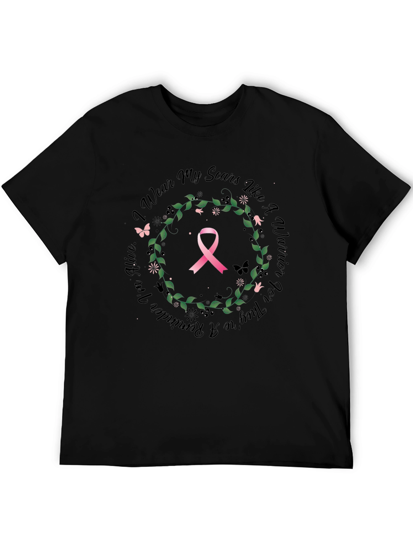 Breast Cancer Awareness T-Shirt - Warrior Scars
