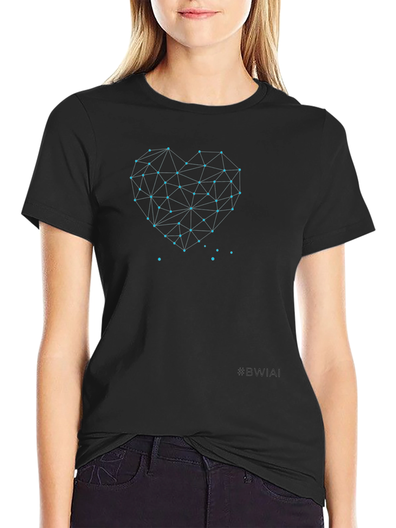 Geometric Heart T-Shirt - Modern Style