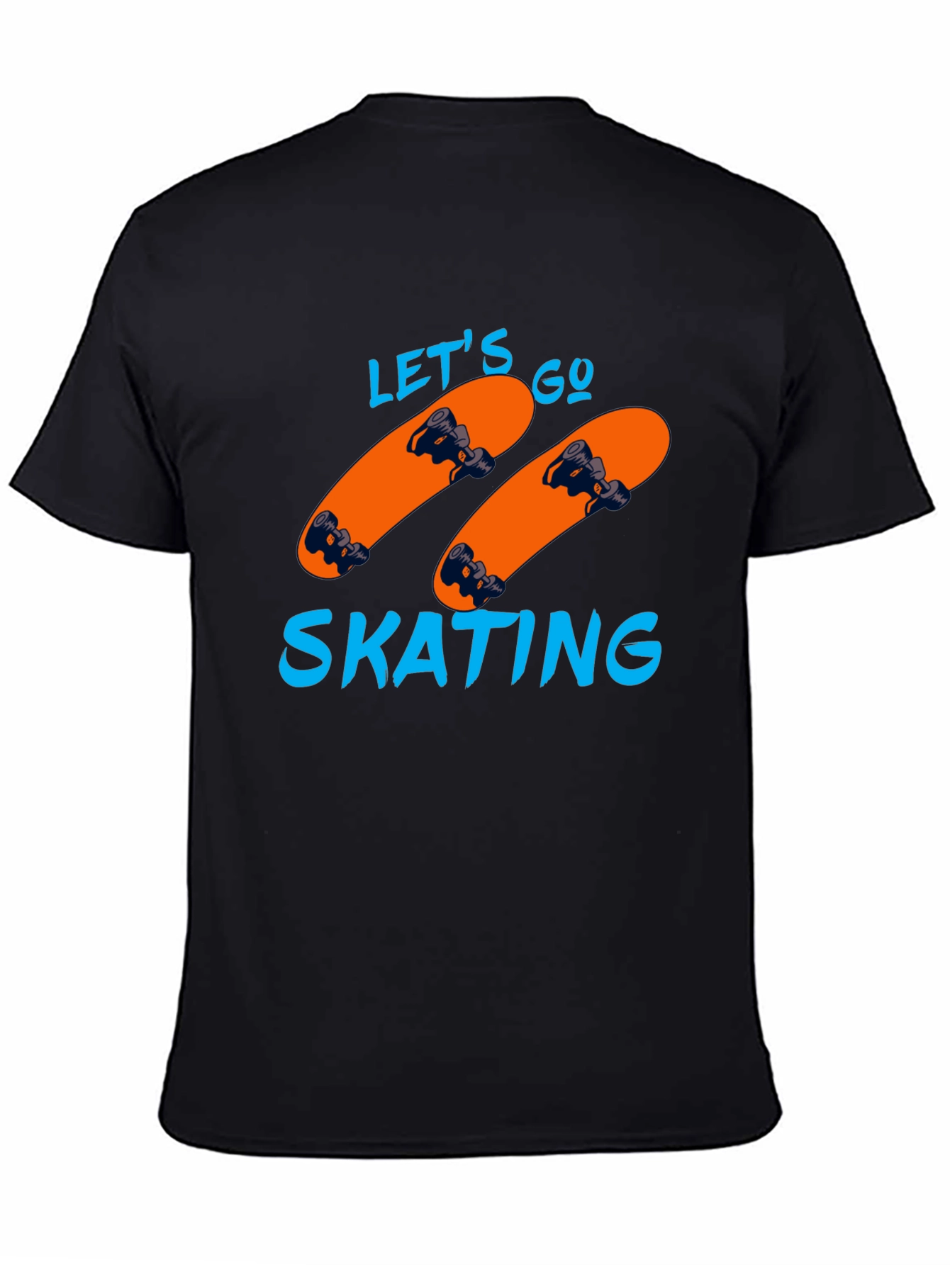 Lets Go Skating Graphic Tee - Black T-Shirt