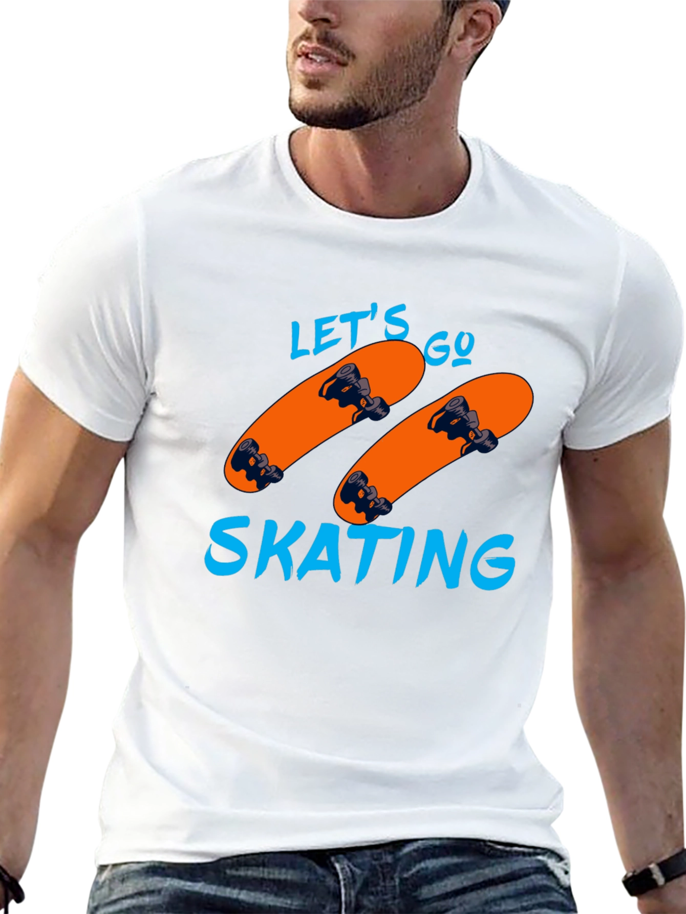 Lets Go Skating Graphic Tee - Black T-Shirt