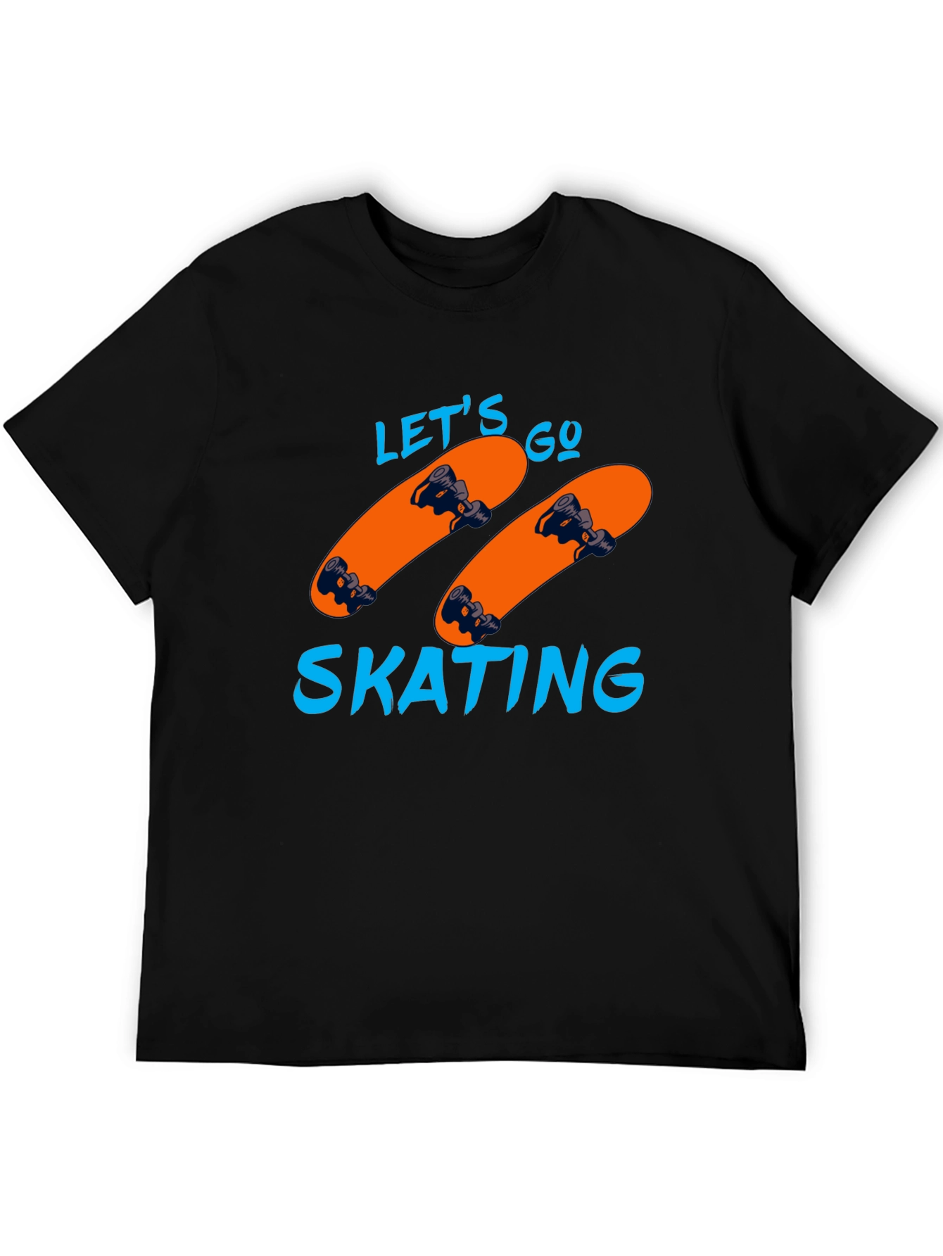 Lets Go Skating Graphic Tee - Black T-Shirt