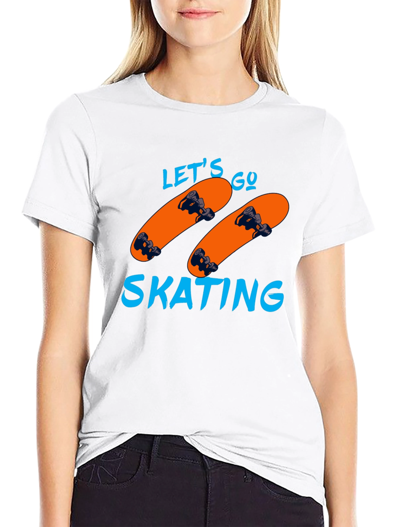 Lets Go Skating Graphic Tee - Black T-Shirt