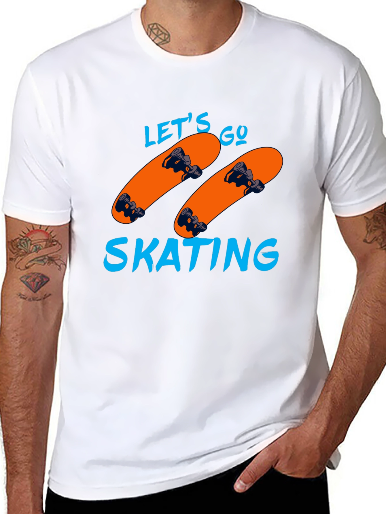 Lets Go Skating Graphic Tee - Black T-Shirt