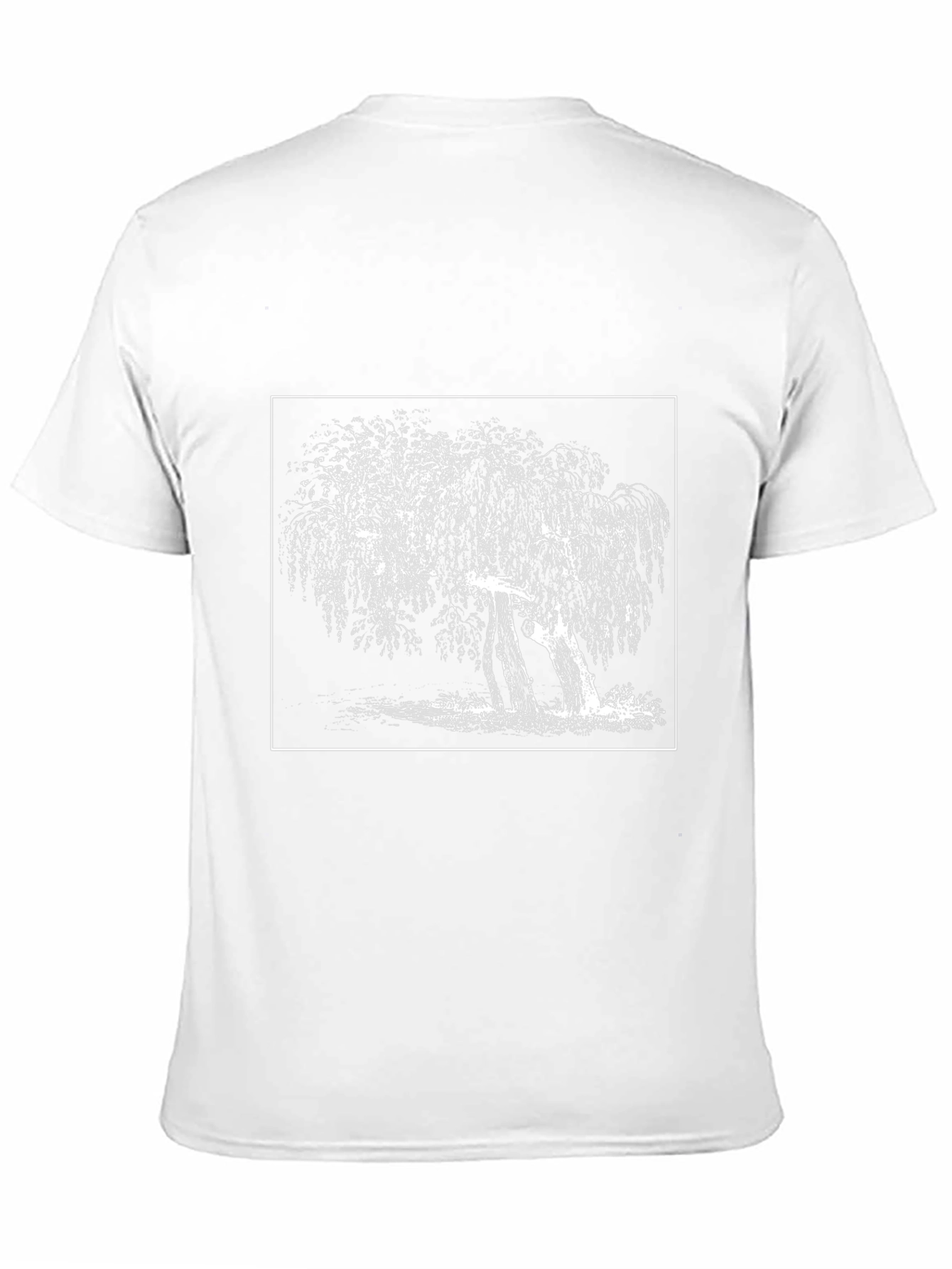 Willow Tree Graphic Tee - Black Cotton Blend Shirt