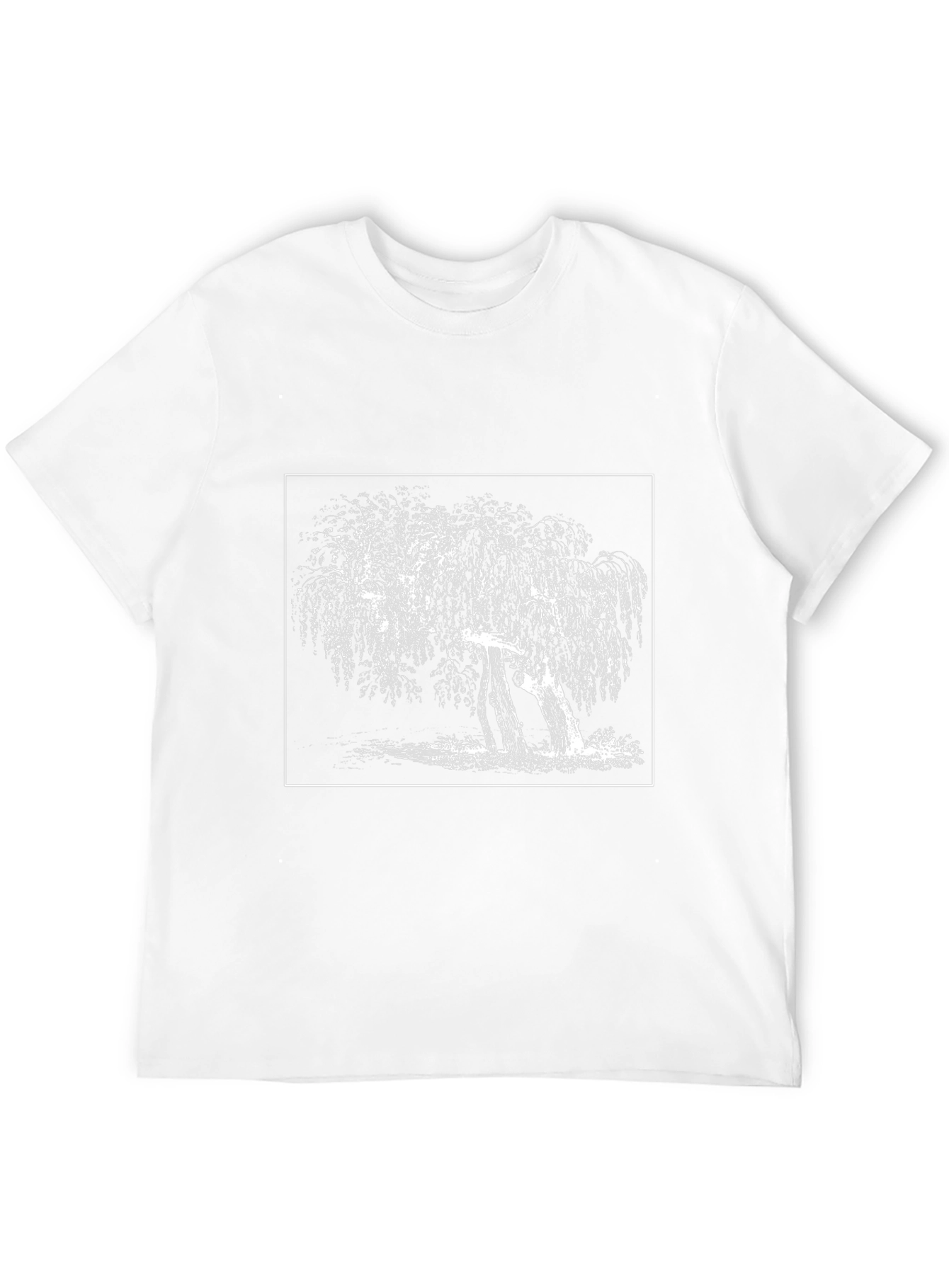 Willow Tree Graphic Tee - Black Cotton Blend Shirt