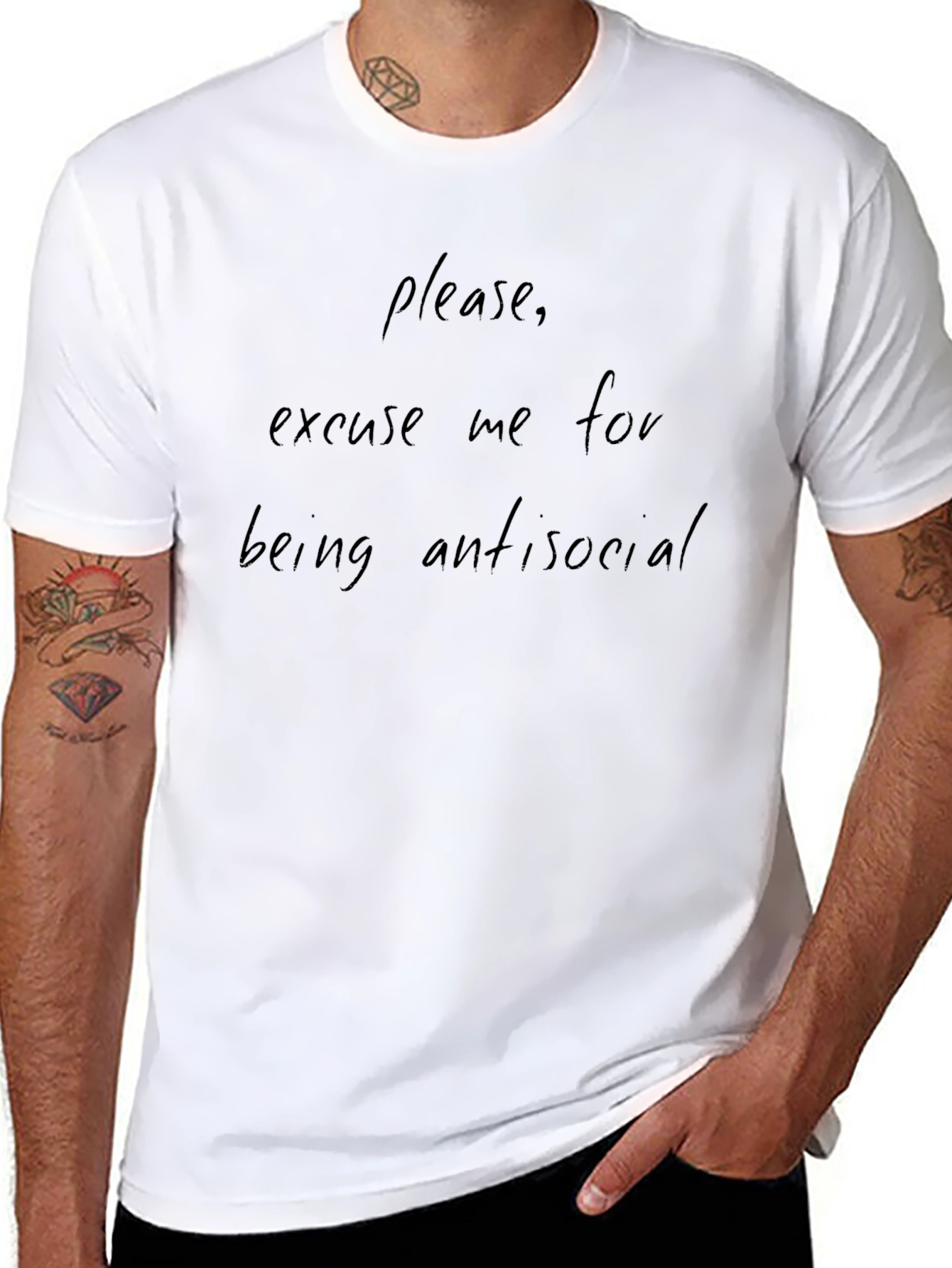 Antisocial Statement Graphic T-Shirt