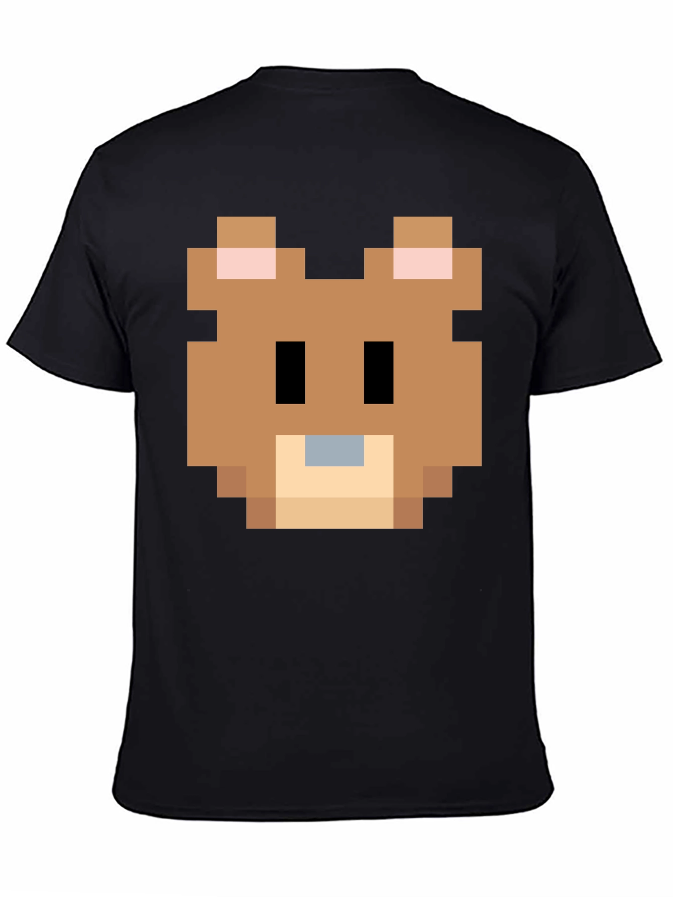 Pixelated Bear Graphic Tee - Retro Gaming Style