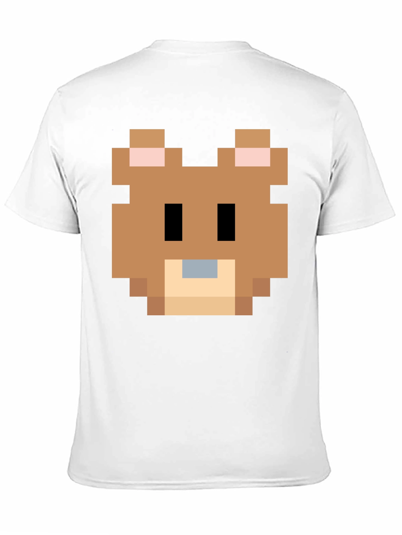 Pixelated Bear Graphic Tee - Retro Gaming Style