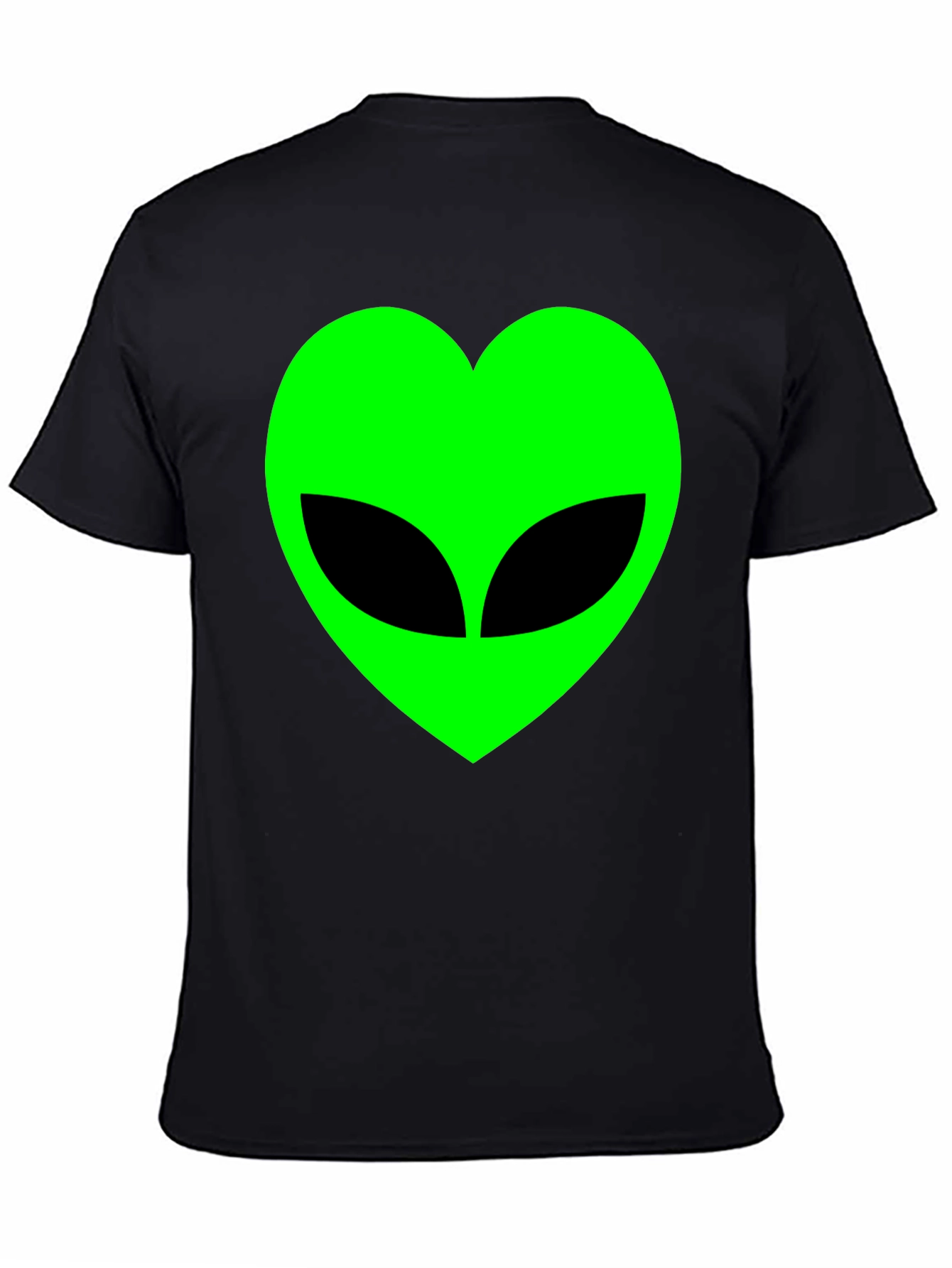 Alien Heart Graphic T-Shirt - Black Cotton Tee