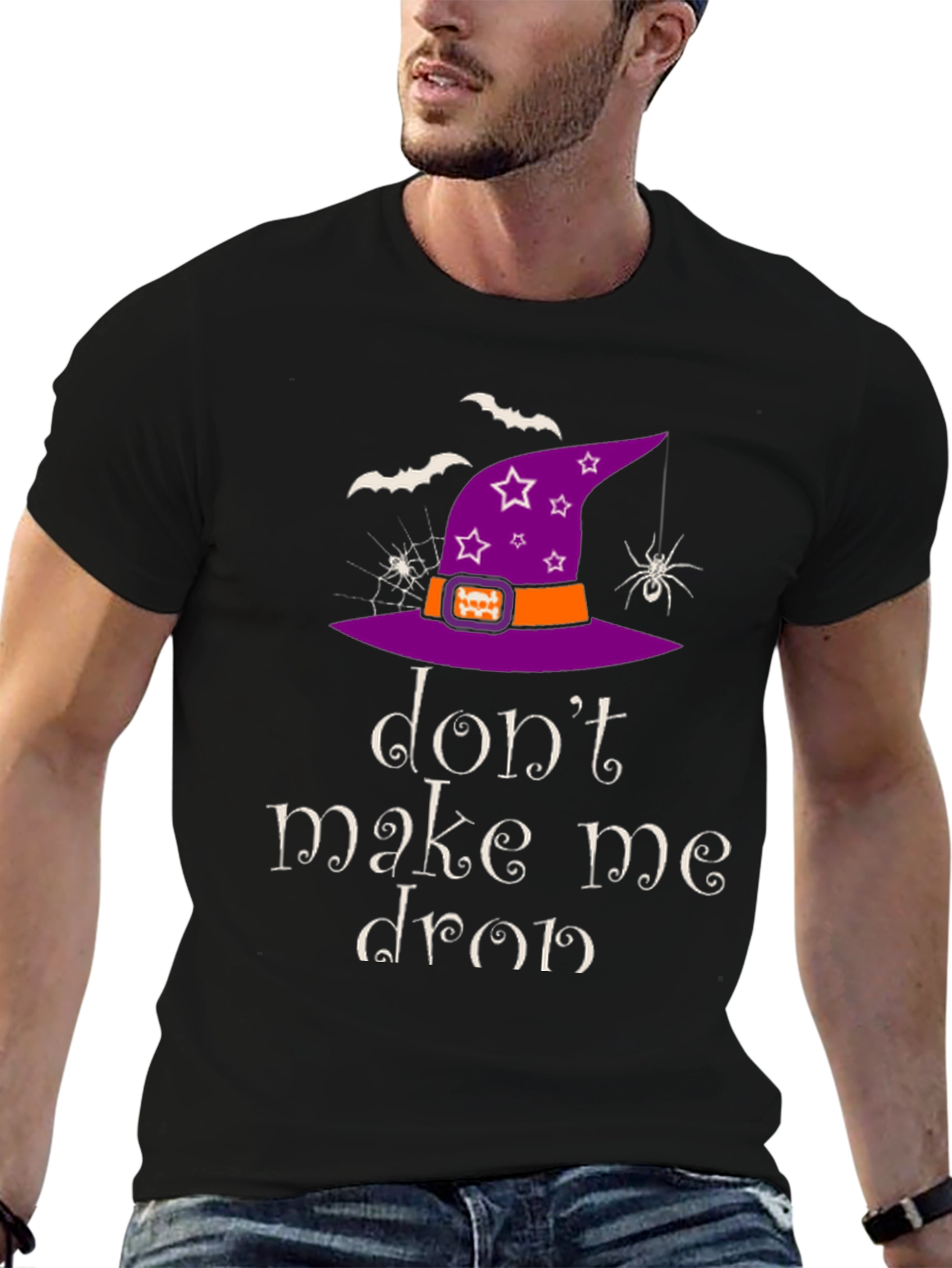 Halloween Witch Hat Graphic T-Shirt