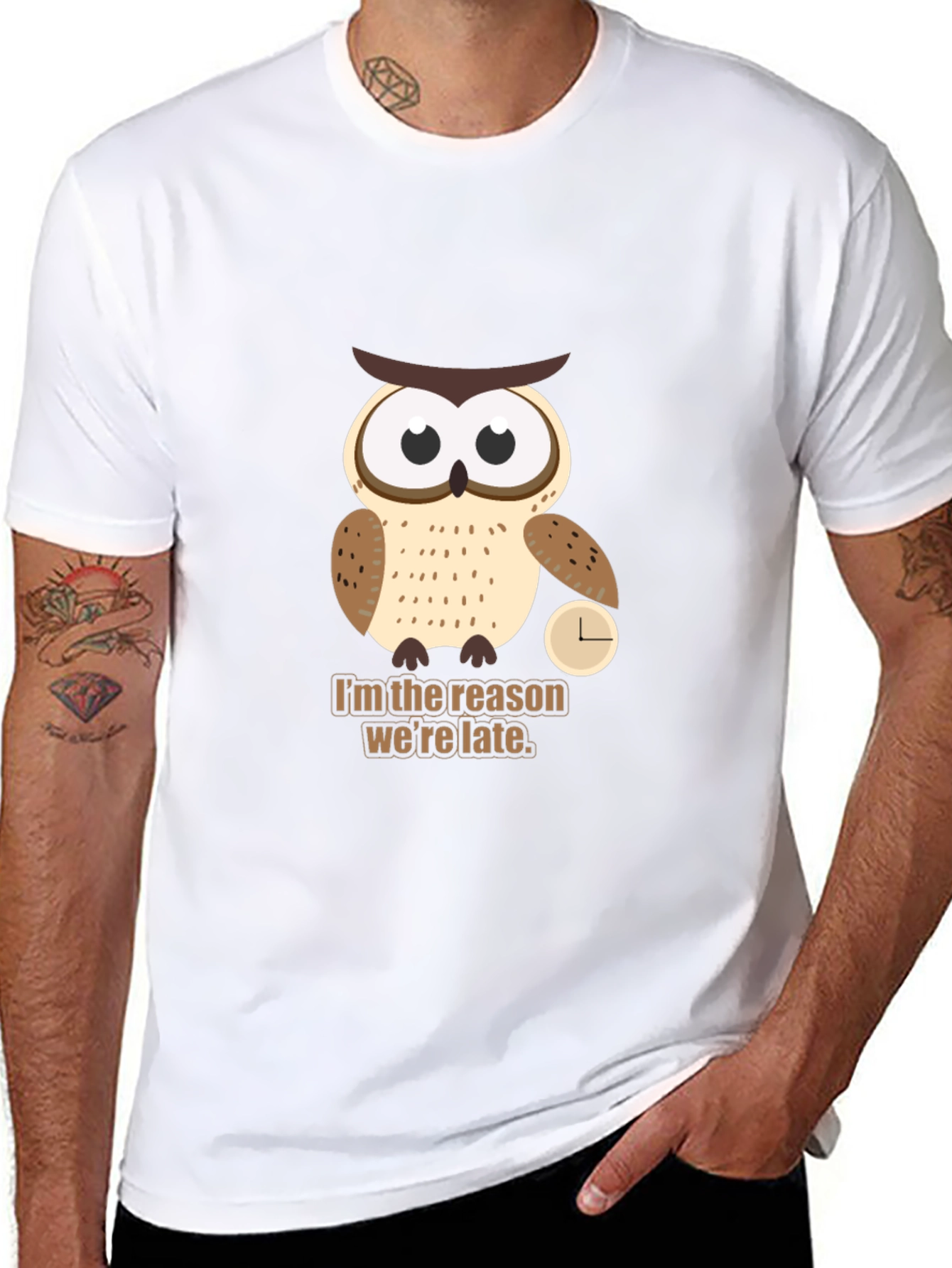 Owl Always Be Late T-Shirt - Funny Animal Tee