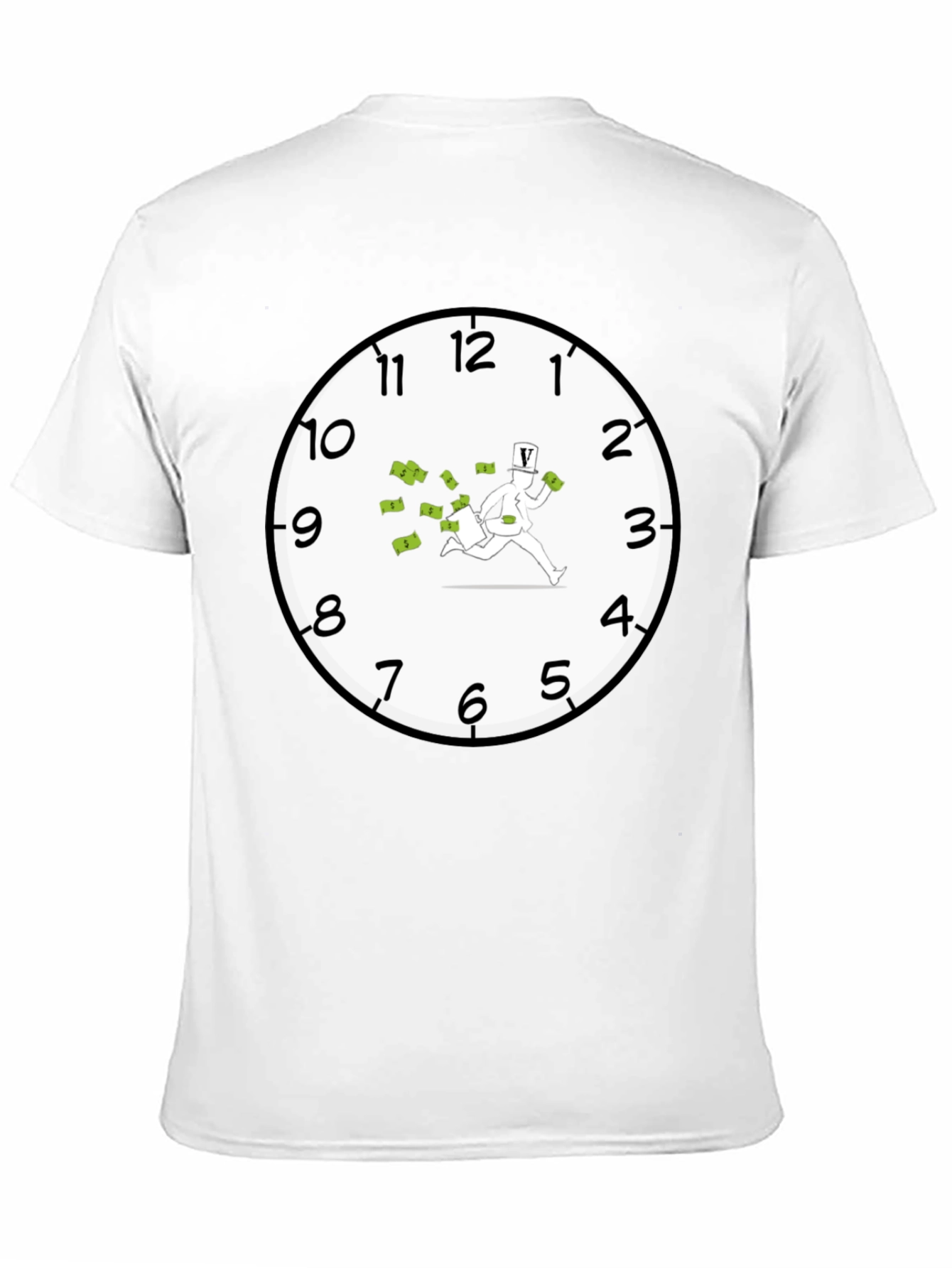 Time is Money Graphic Tee - Black Cotton T-Shirt