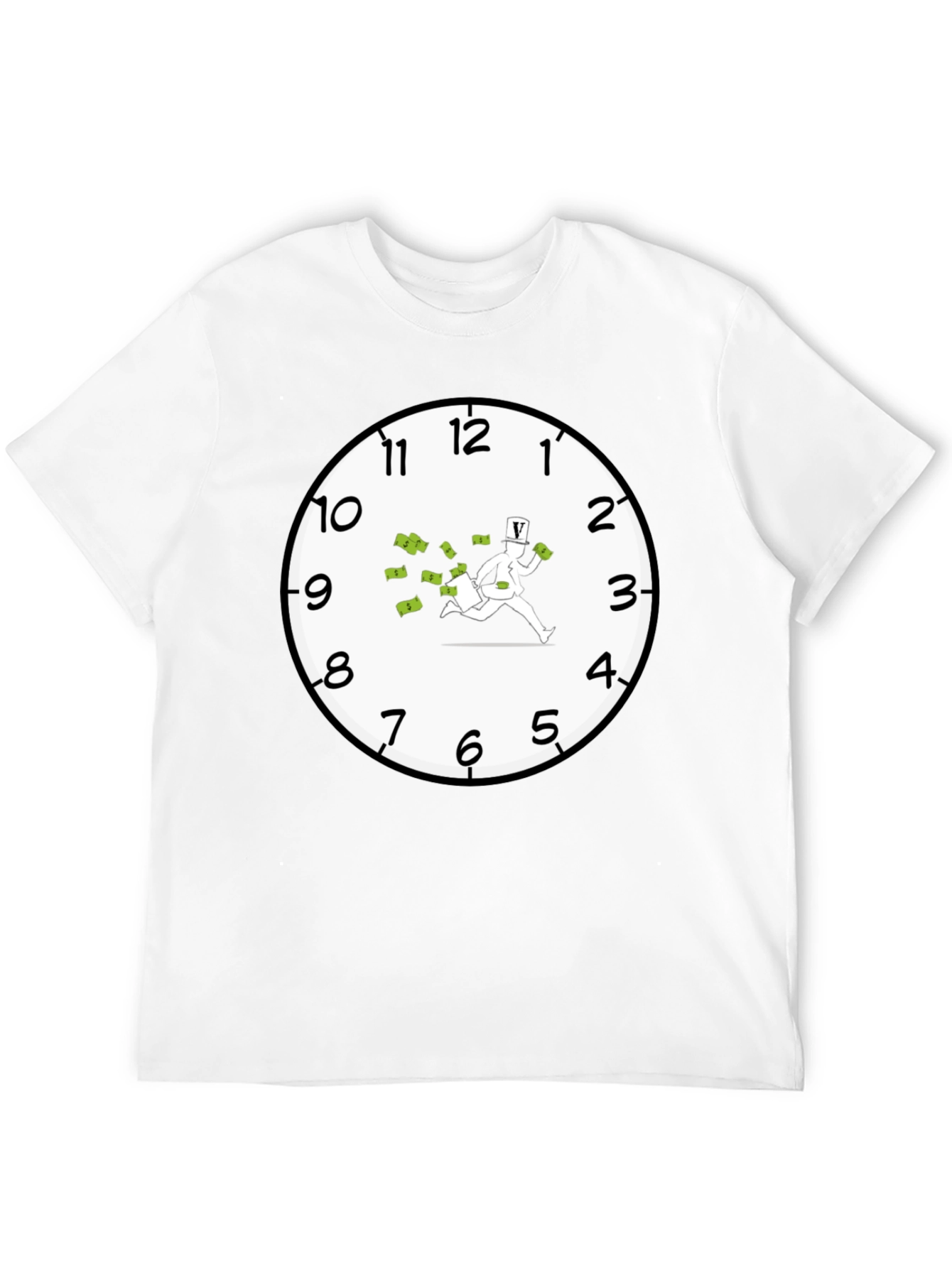 Time is Money Graphic Tee - Black Cotton T-Shirt