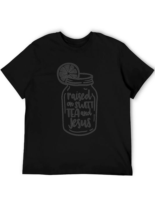 Raised on Sweet Tea and Jesus Black T-Shirt