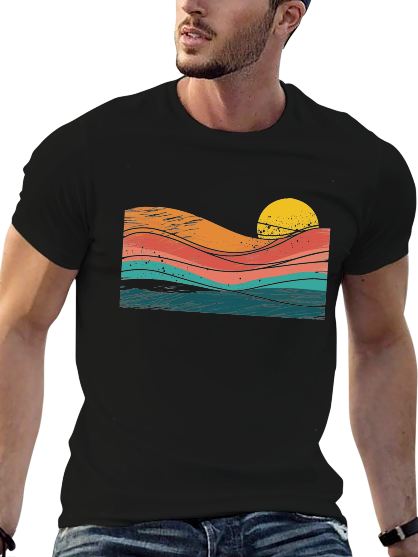 Sunset Waves Graphic Tee