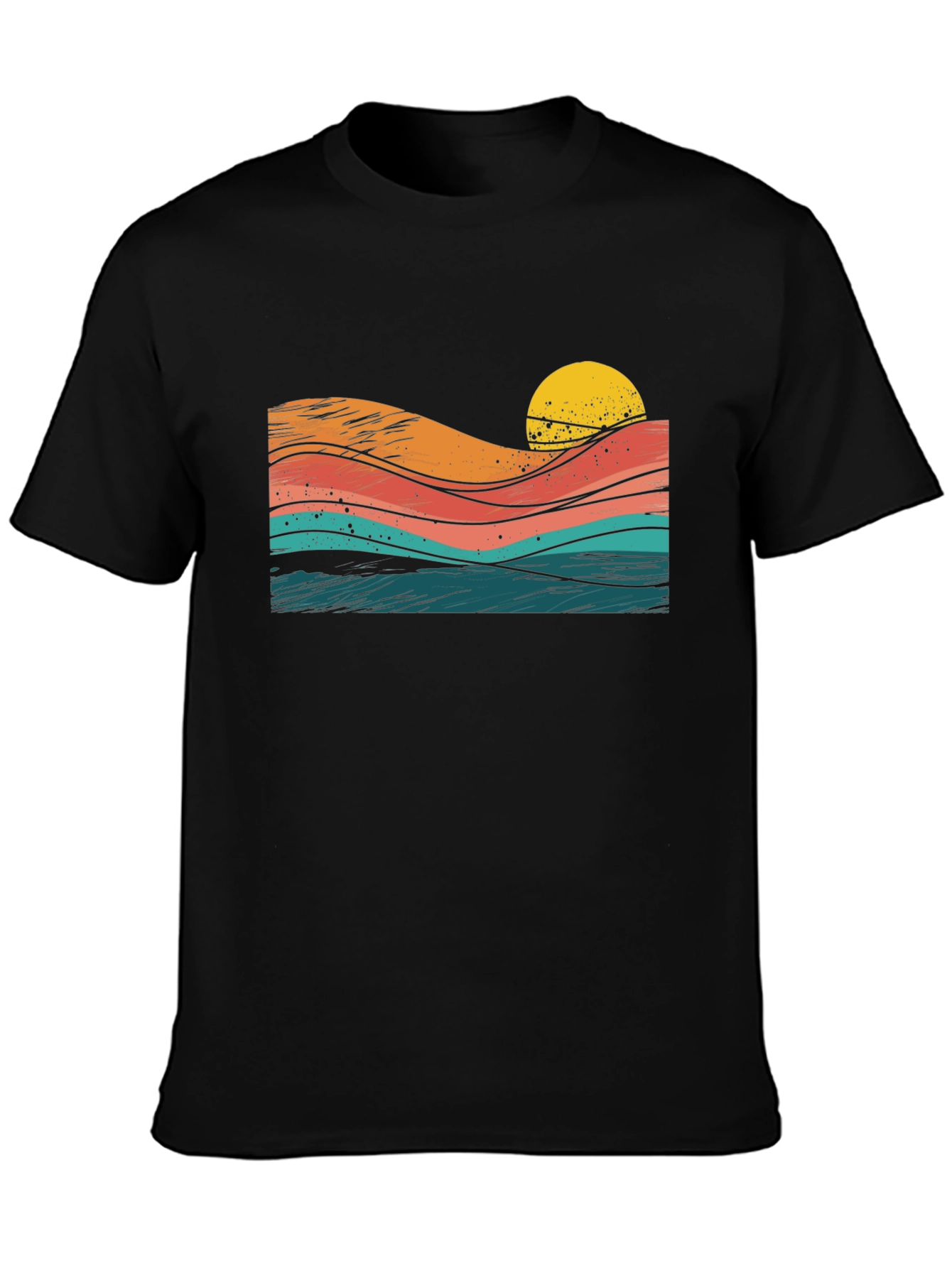 Sunset Waves Graphic Tee