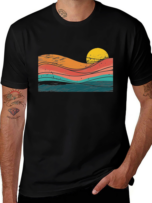 Sunset Waves Graphic Tee