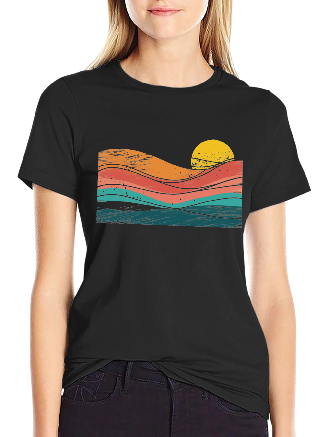 Sunset Waves Graphic Tee