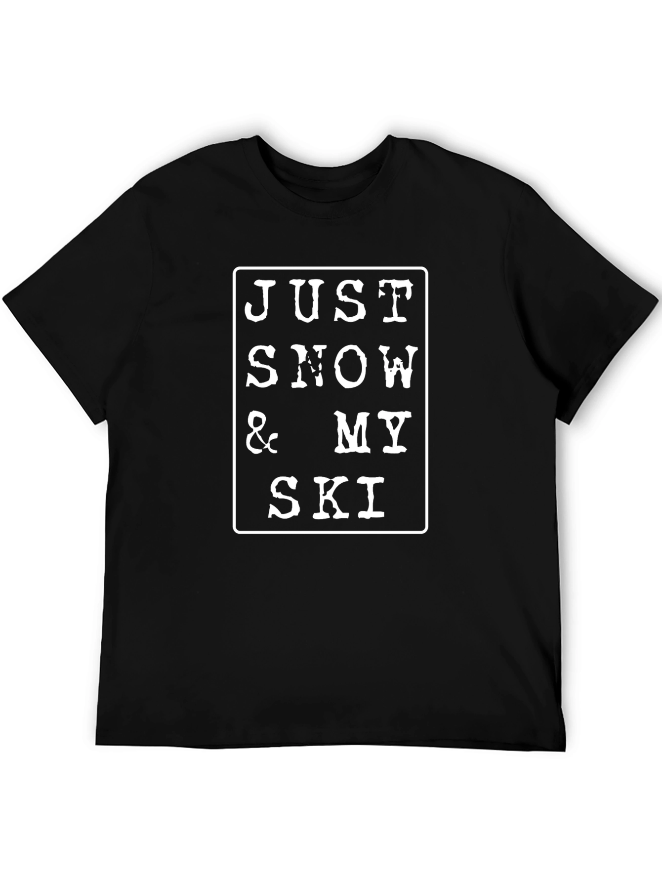 Just Snow & My Ski Black Graphic Tee