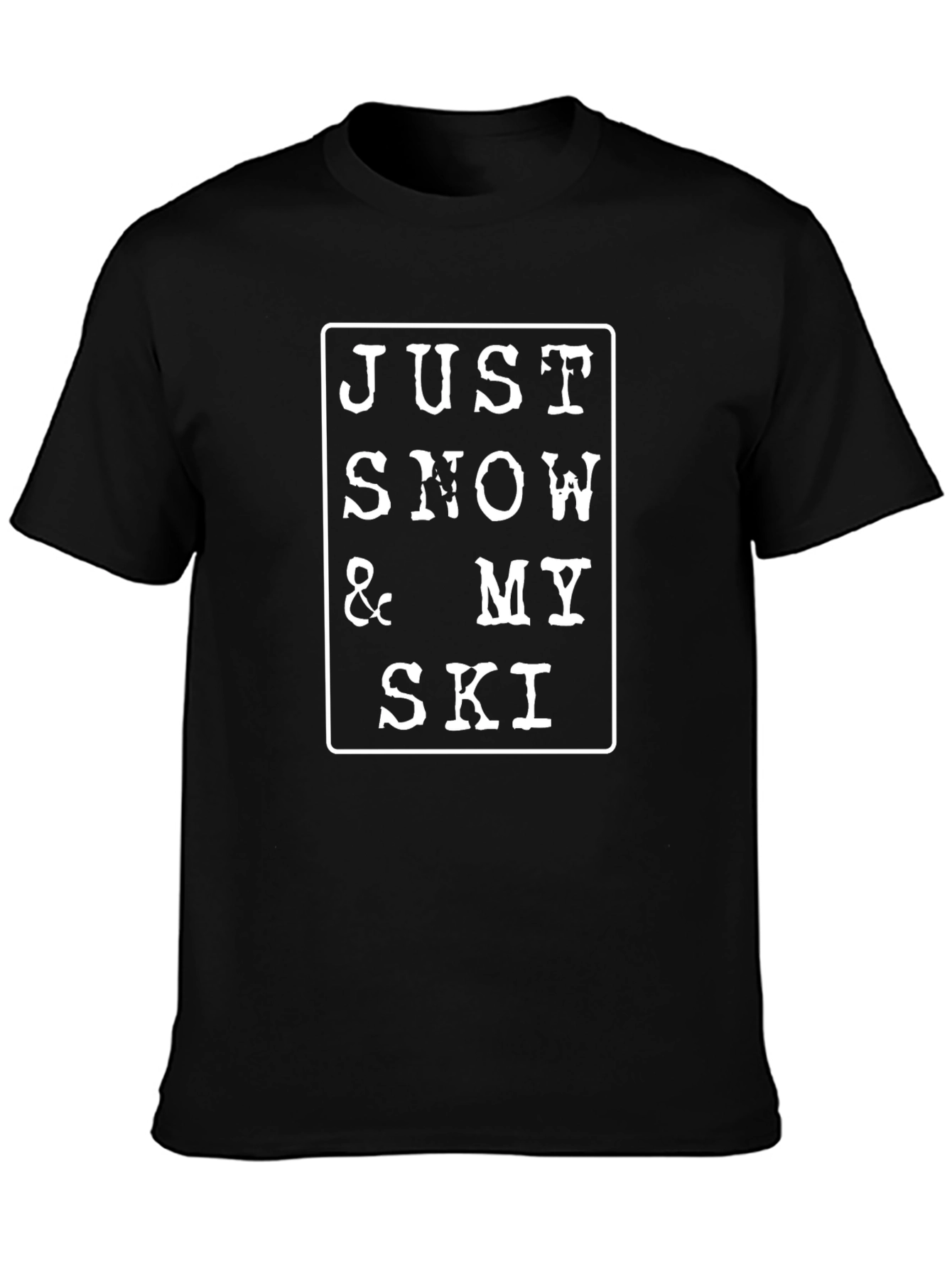 Just Snow & My Ski Black Graphic Tee