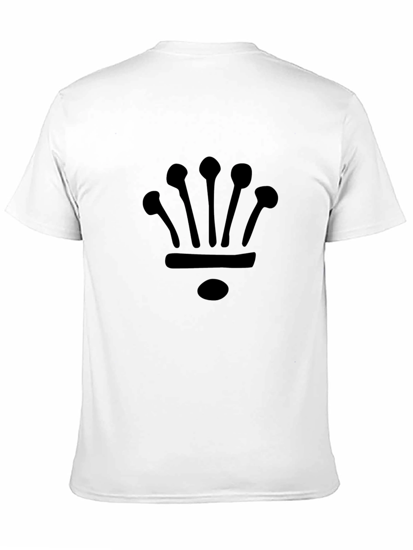 Mens Black Crown Graphic Tee - Casual Style