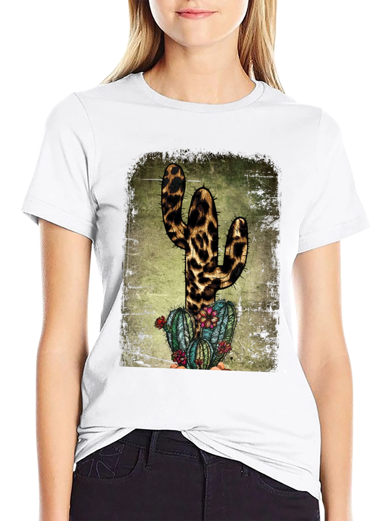 Leopard Cactus Graphic Tee