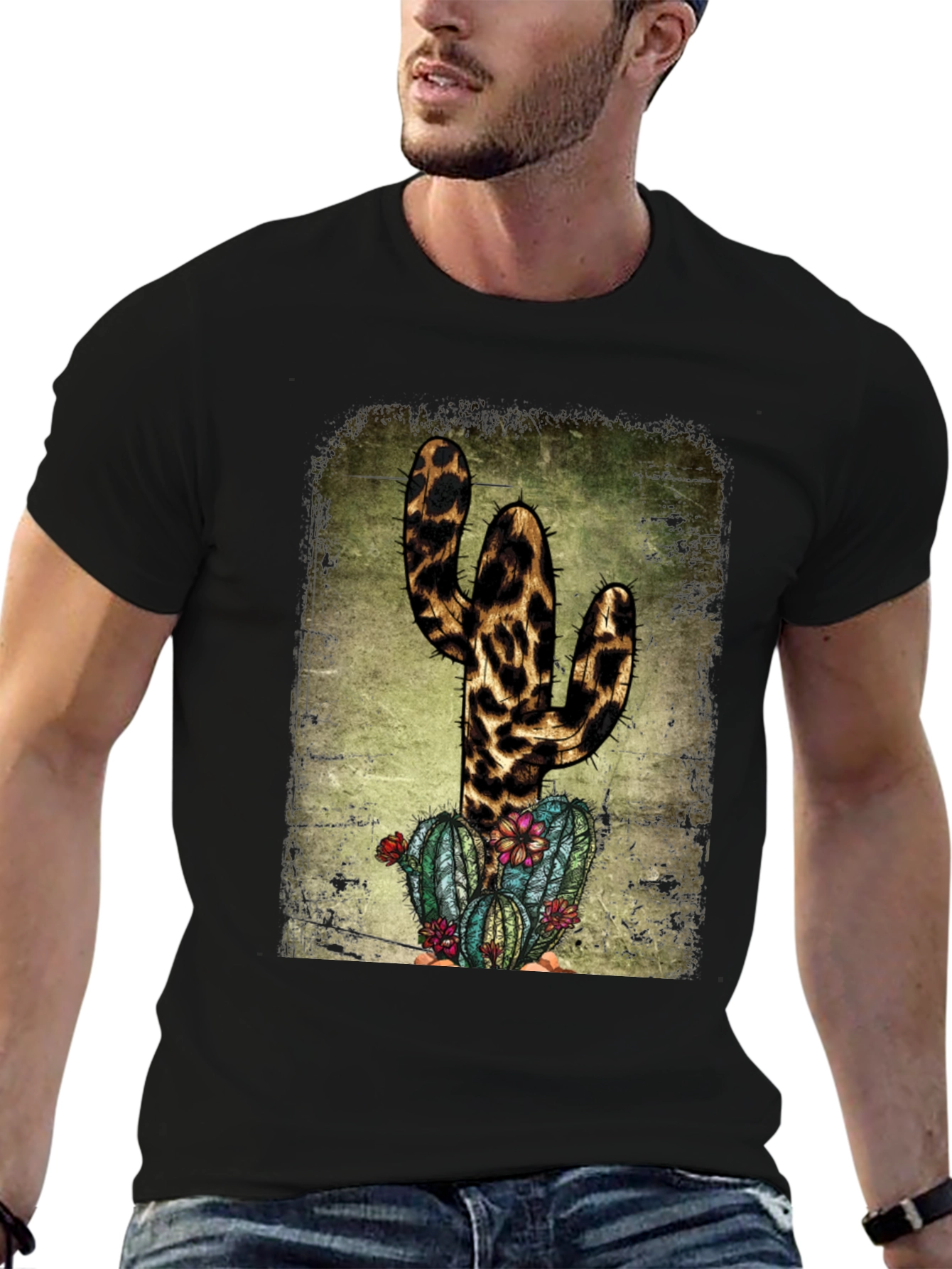 Leopard Cactus Graphic Tee