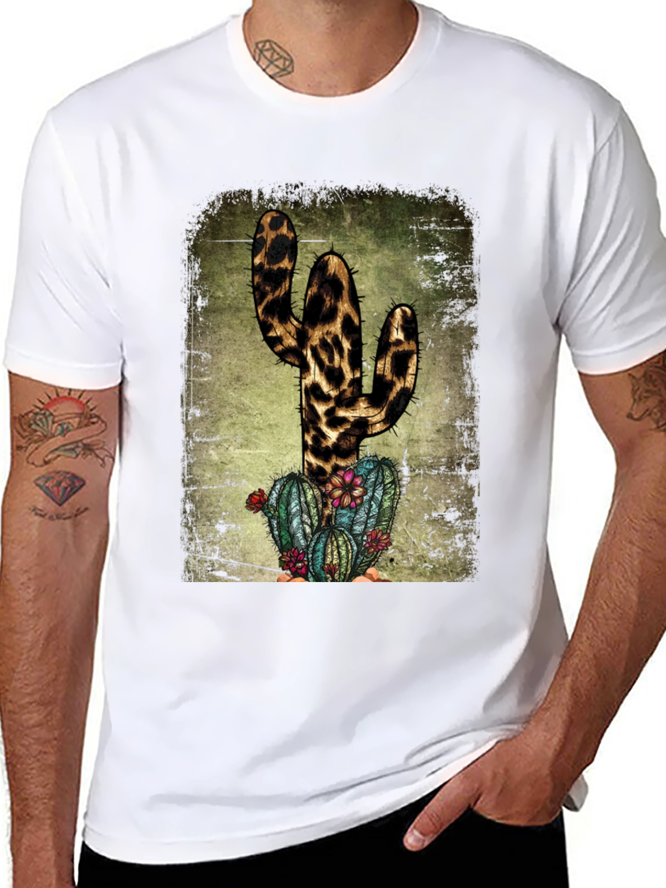 Leopard Cactus Graphic Tee