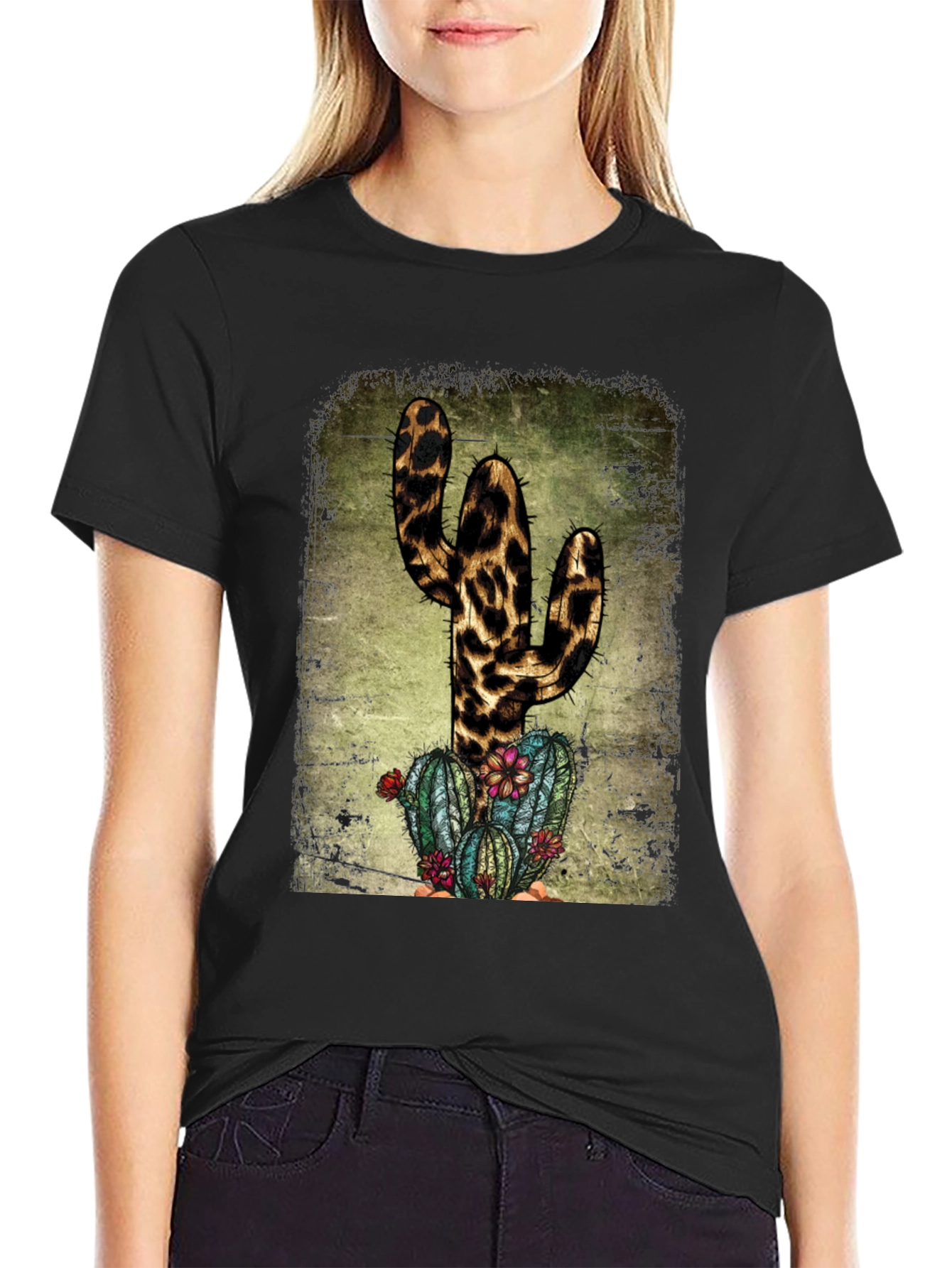 Leopard Cactus Graphic Tee