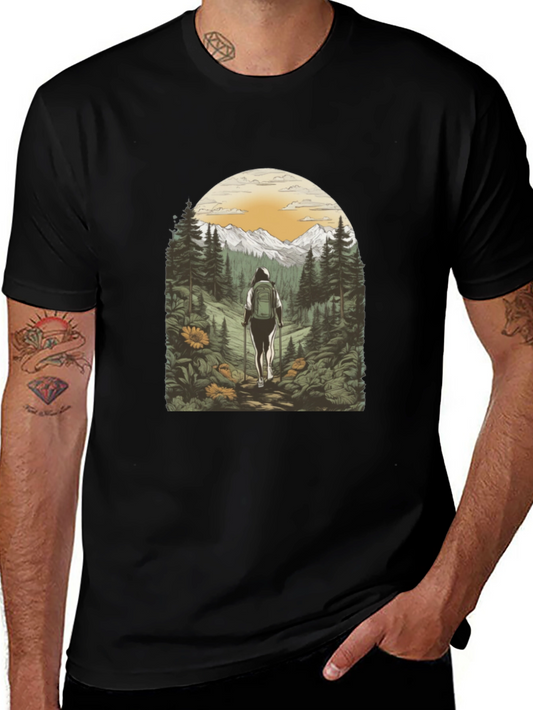Nature Hiker Graphic Tee - Black