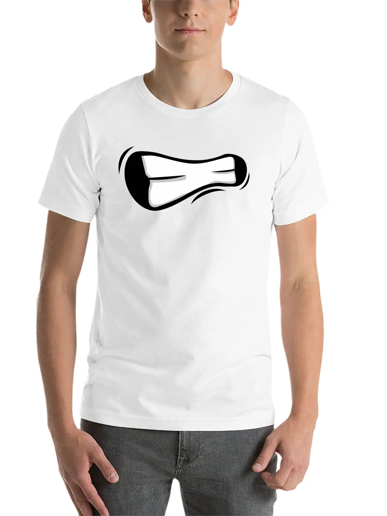 Face Laugh Teeth Grimace Grimace Stylish Everyday T-Shirt – Unisex Basic Cotton Tee