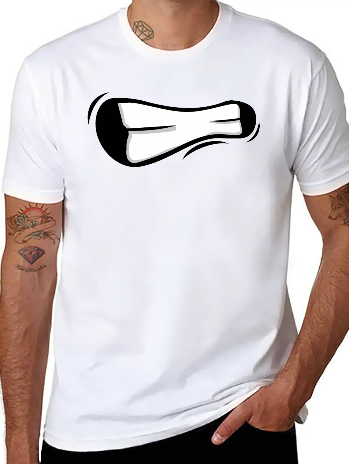 Face Laugh Teeth Grimace Grimace Stylish Everyday T-Shirt – Unisex Basic Cotton Tee