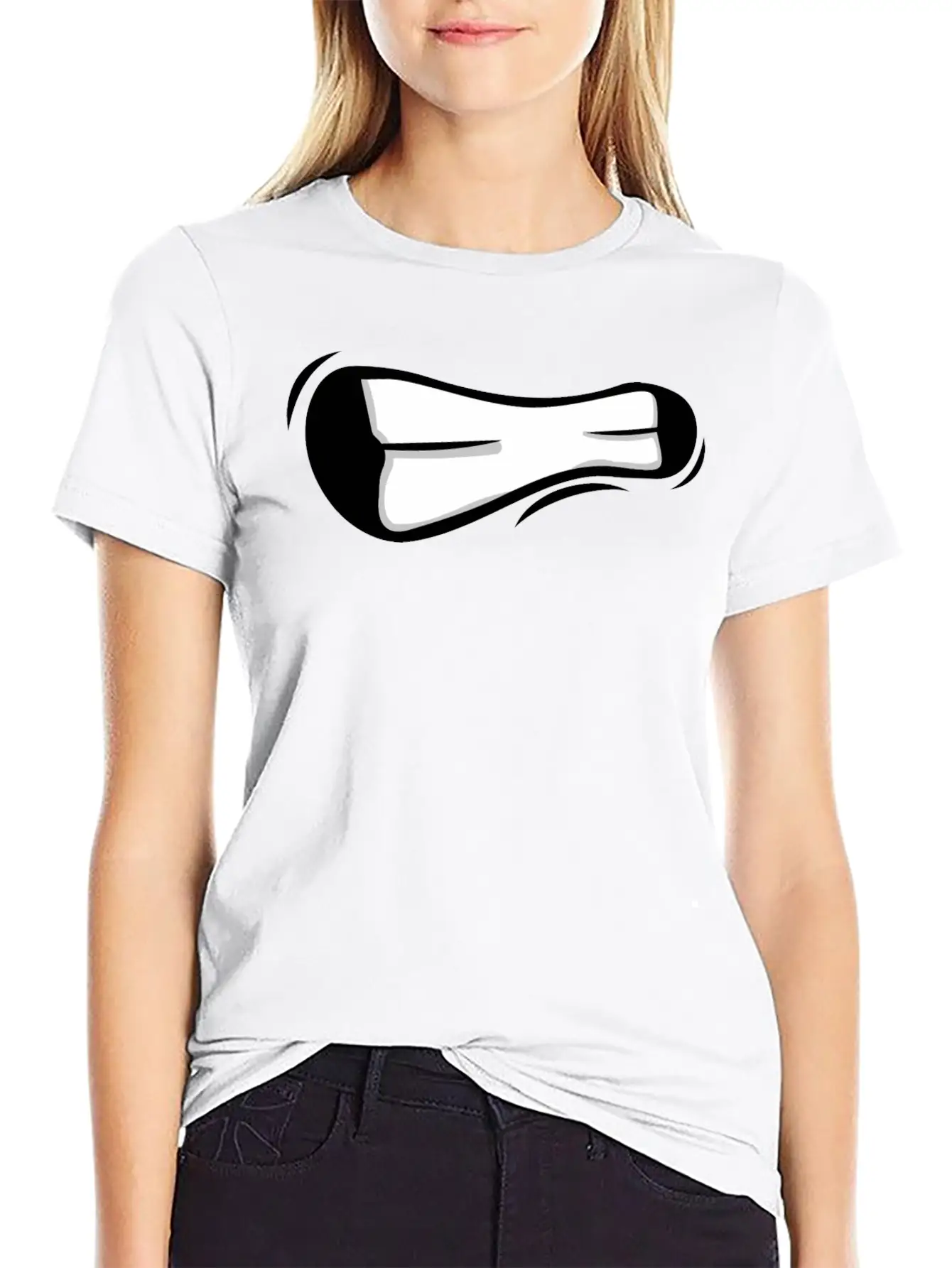 Face Laugh Teeth Grimace Grimace Stylish Everyday T-Shirt – Unisex Basic Cotton Tee