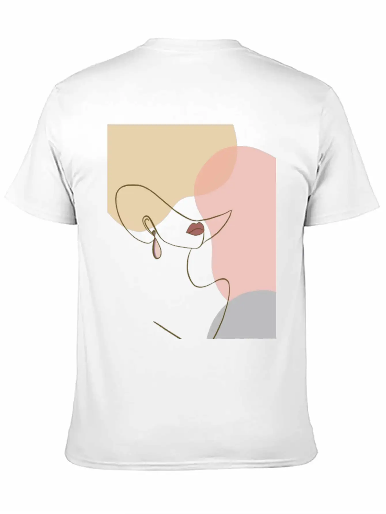 Face Line Drawing Stylish Everyday T-Shirt – Unisex Basic Cotton Tee