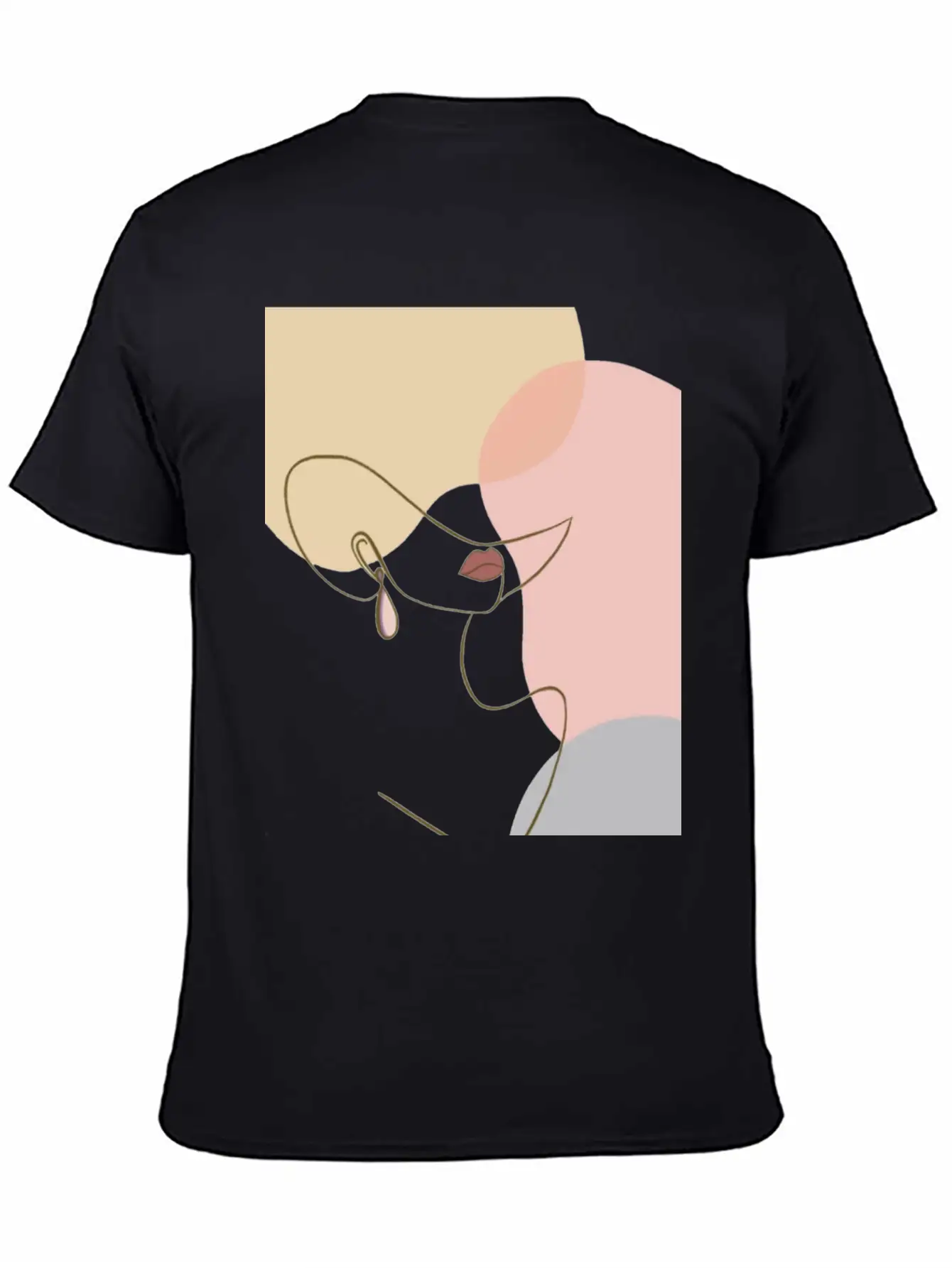Face Line Drawing Stylish Everyday T-Shirt – Unisex Basic Cotton Tee