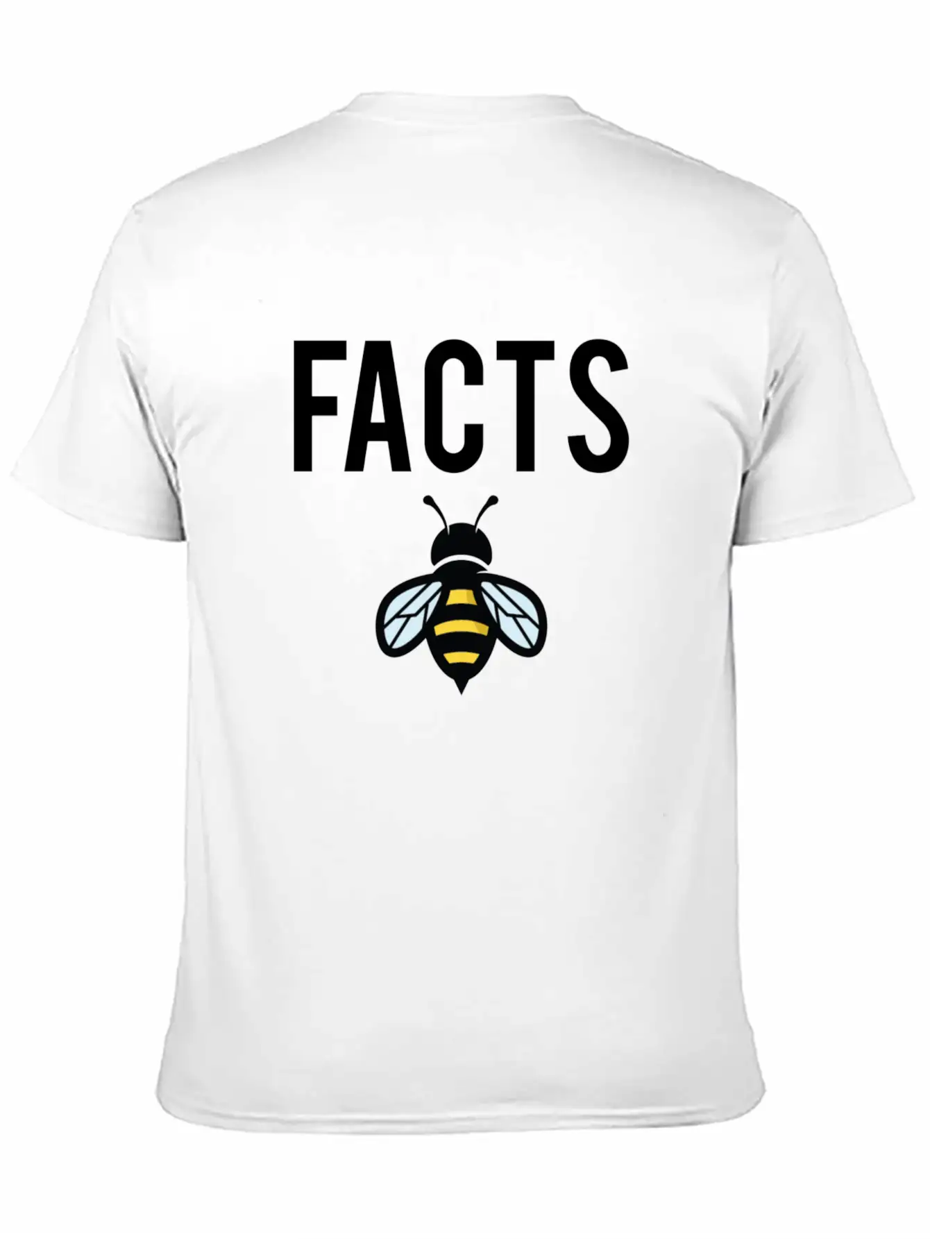 Facts Bee Unisex Short Sleeve Soft Cotton T-Shirt – Casual Everyday Wear