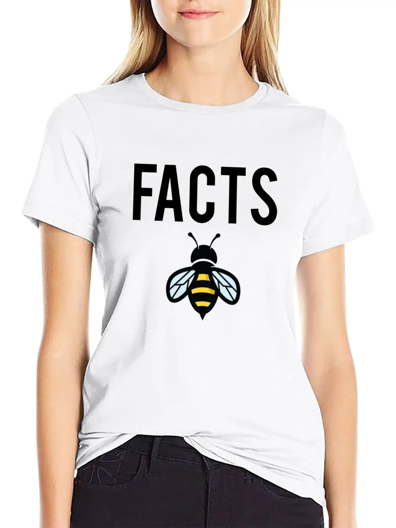 Facts Bee Unisex Short Sleeve Soft Cotton T-Shirt – Casual Everyday Wear