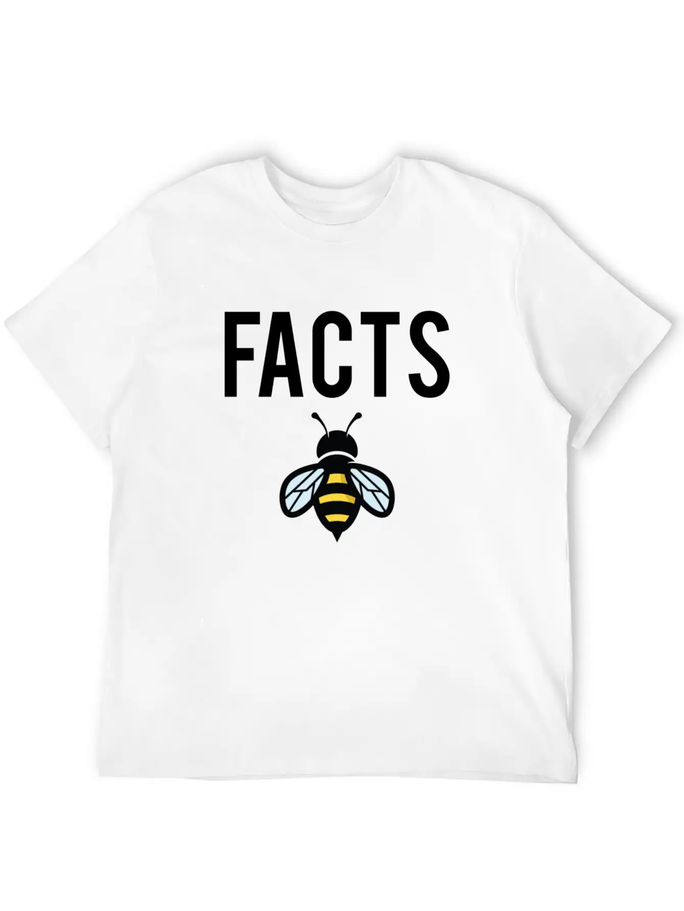 Facts Bee Unisex Short Sleeve Soft Cotton T-Shirt – Casual Everyday Wear