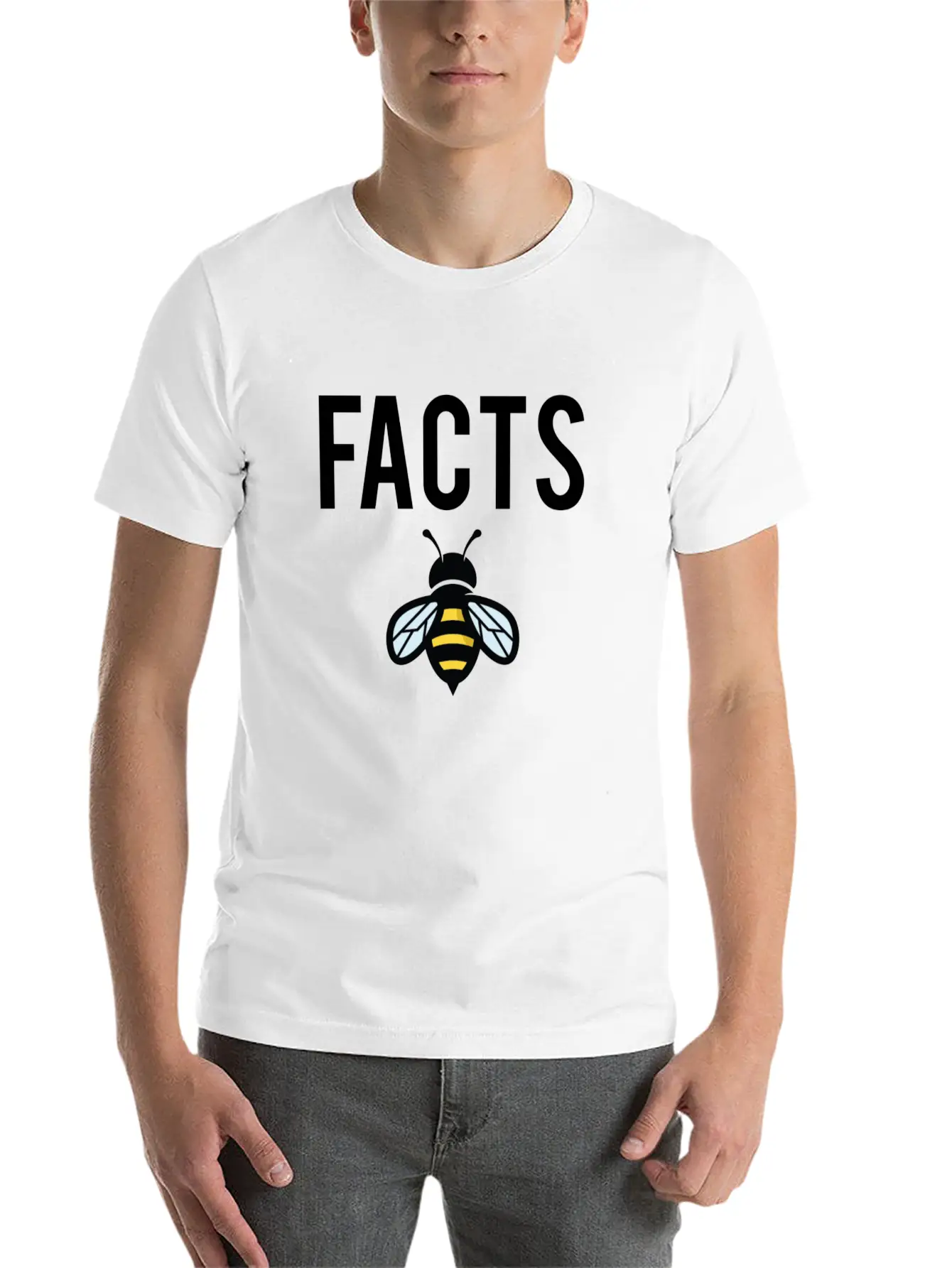 Facts Bee Unisex Short Sleeve Soft Cotton T-Shirt – Casual Everyday Wear