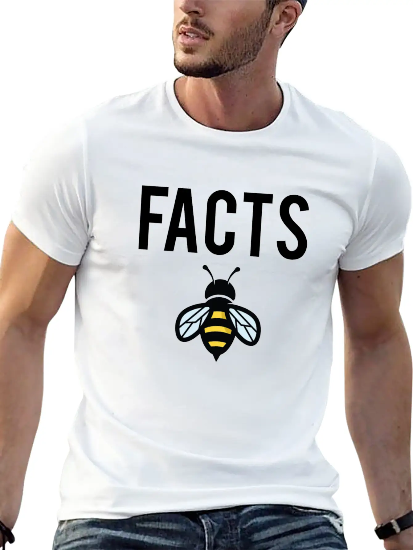 Facts Bee Unisex Short Sleeve Soft Cotton T-Shirt – Casual Everyday Wear