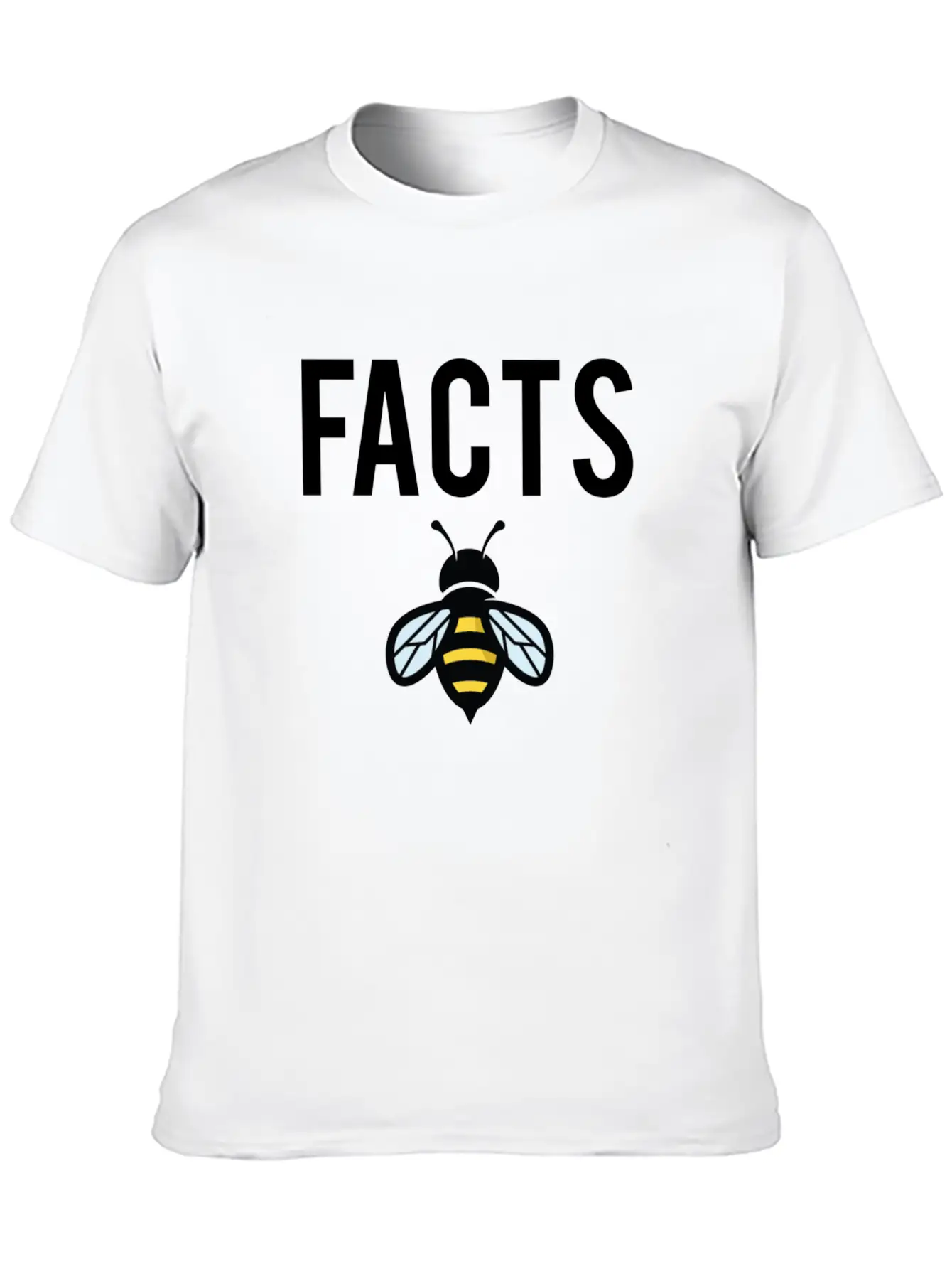 Facts Bee Unisex Short Sleeve Soft Cotton T-Shirt – Casual Everyday Wear