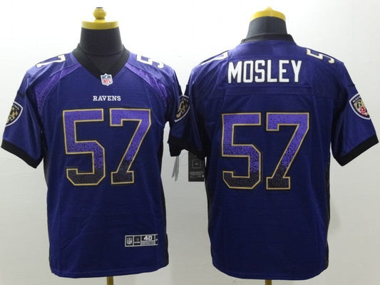 Men's Baltimore Ravens C.J. Mosley #57 Purple Game Jerseys